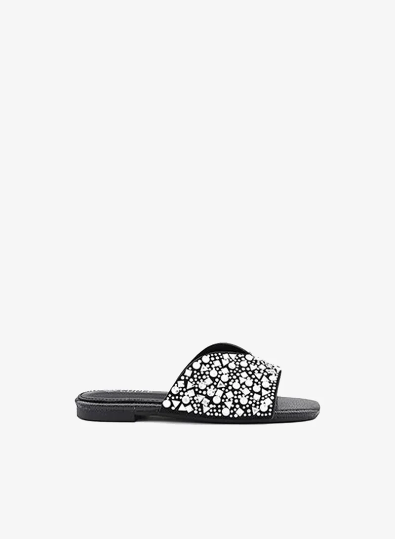Cuple Girls Embellished Flat Slides