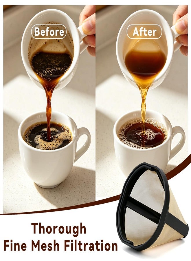 brikinte 2 Pack Reusable Coffee Filters Compatible with Ninja Coffee Maker，Basket Coffee Filters for Ninja CE251 CE451 CFN601 - Image 4