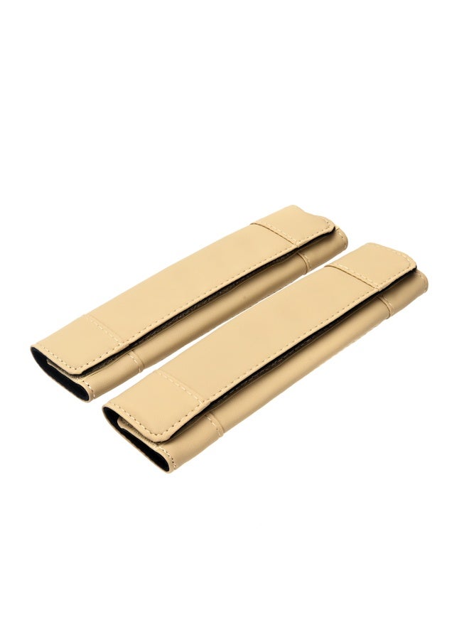 LAWAZIM 2-Piece Seat Belt Cover - Brown - Universal Soft Comfortable Shoulder Strap Harness Pads Cushion for Adults, Leather Seat Belt Protectors for Driving Comfort - Ideal for Cars, SUVs, Daily Use - Image 3