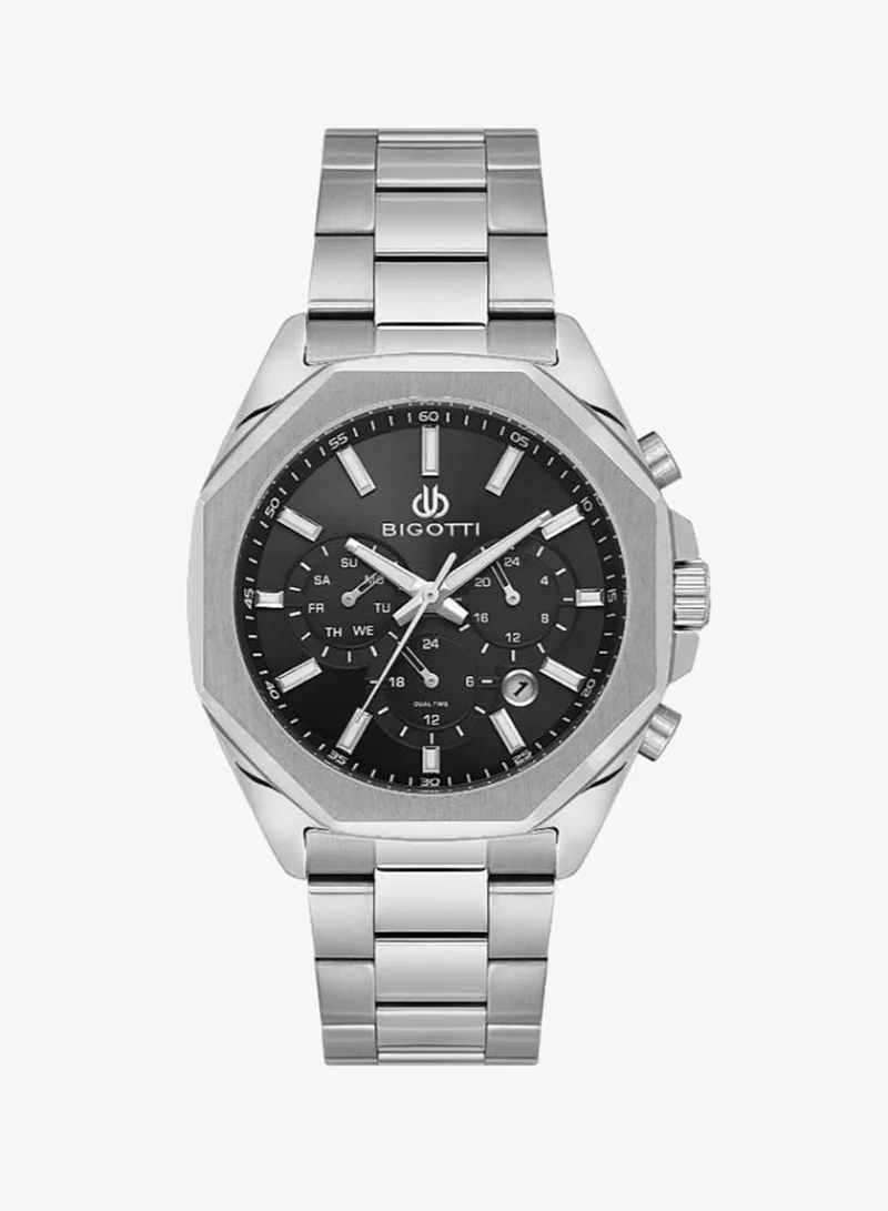 Bigotti Bigotti - Raffinato Men Watch | Stainless SteelBrass Case | Analog | Round Dial | Mineral Glass | Japanese Quartz | Water Resistant 50 Meters