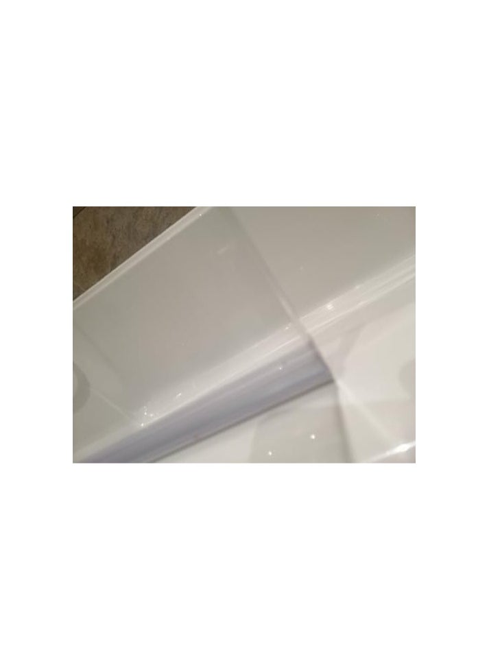 SS SS Tech Bathtub Screen/Shower Door, 8 mm Toughened Clear Glass, Stainless Steel Hinges  - Image 3