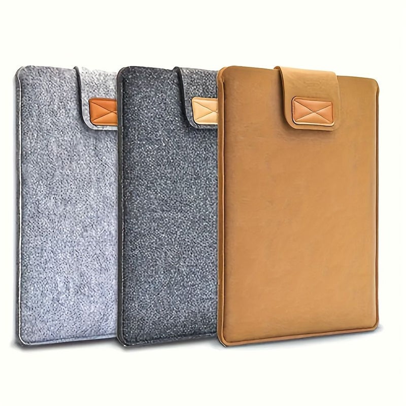 Black Felt Sleeve Ultra Thin Portable Laptop Case Suitable For Most 15 Inches Laptop Tablet Inner Bag - Image 2
