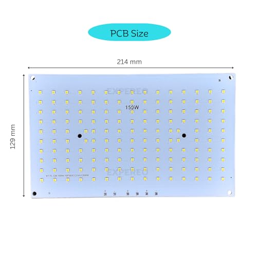 EXPEREO® 150 Watt LED MCPCB || High Lumen LED || 140 Lumen Per Watt - Colour: White - 6500 K || Life Span: 50000 Hrs || PCB Size - 214 x 129 mm - Pack of 1 - Image 2
