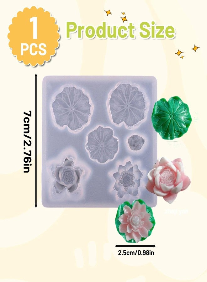 BharatBazaar Candle Mould Silicone, 5-Cavity Lotus Flower Mold for Candle Making, Chocolate Mould Silicone, Reusable Flower Candle Mould for Resin Art, DIY Home Decor - Image 2