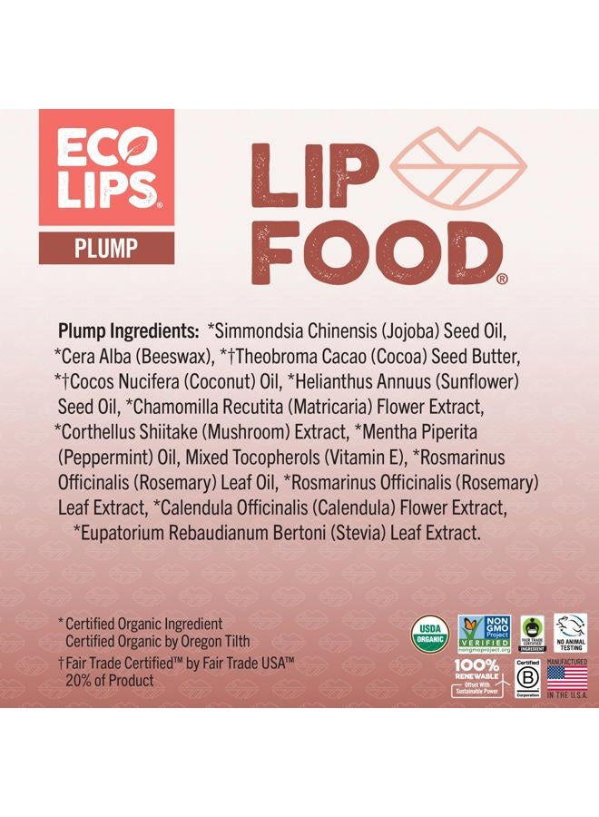 Eco Lips Lip Food - Organic Lip Balm (Plump) - Image 4
