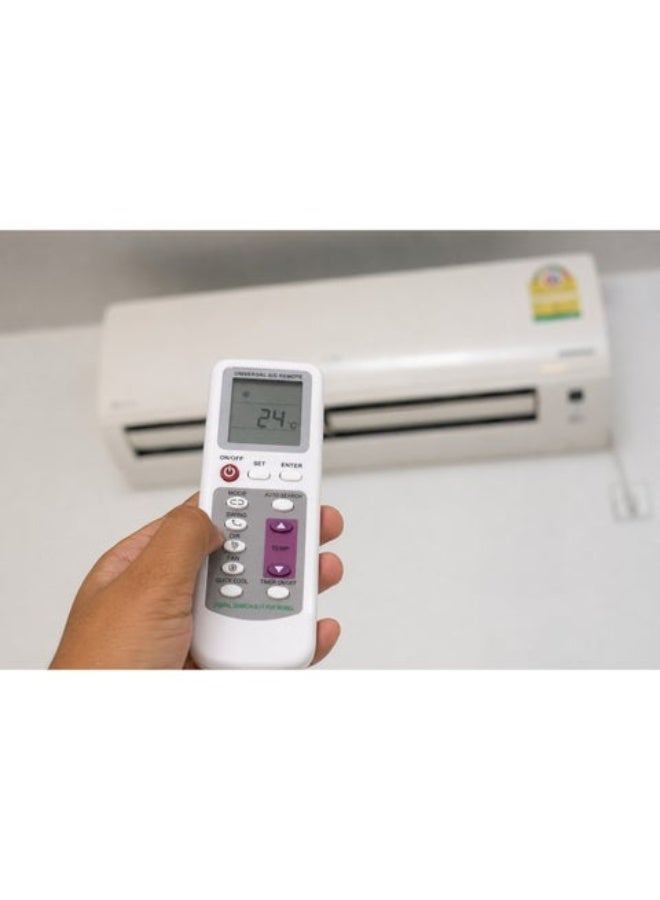 Universal Remote جهاز تحكم عن بعد عالمي للمكيف KT-109 II – جهاز بديل سهل الإعداد لمعظم أجهزة التكييف والمكيفات المنفصلة | تحكم سريع في التبريد | شاشة LCD | للاستخدام المنزلي والمكتبي - Image 5