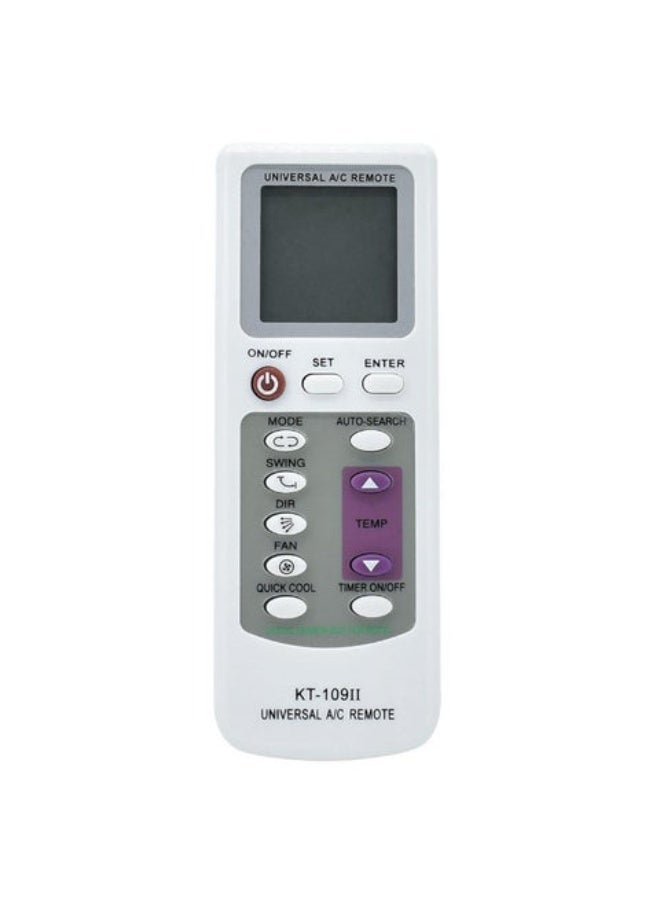 Universal Remote جهاز تحكم عن بعد عالمي للمكيف KT-109 II – جهاز بديل سهل الإعداد لمعظم أجهزة التكييف والمكيفات المنفصلة | تحكم سريع في التبريد | شاشة LCD | للاستخدام المنزلي والمكتبي - Image 1