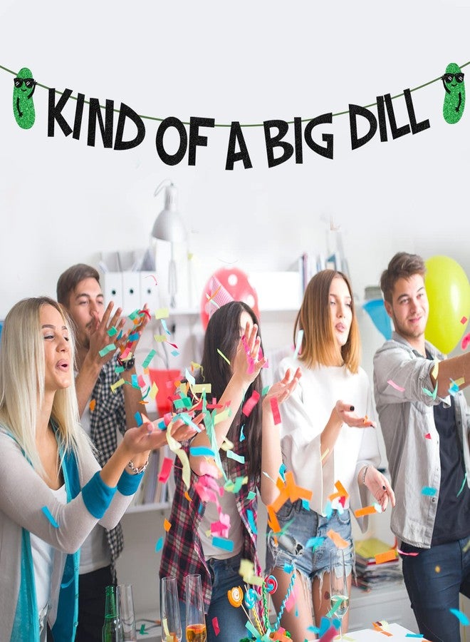 Balterever Pickle Birthday Party Decorations Glitter Kind of a Big Dill Banner Cucumber Pickle Birthday Supplies Fruit Funny Cucumber Party Supplies - Image 4