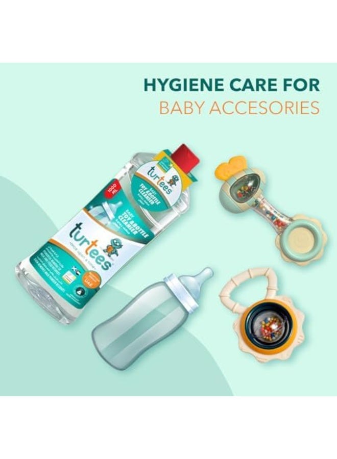 ترتيس عبوة من 3 قطع من سائل تنظيف ألعاب وزجاجات الأطفال من تورتيز (1000 مل × 3) - سائل لطيف وآمن لتنظيف زجاجات الأطفال والحلمات والألعاب وإكسسوارات الرضاعة - يزيل بقايا الحليب، خالي من الكحول والألوان. - Image 5