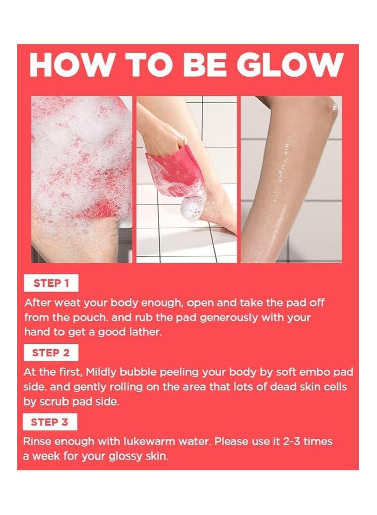 Moms Bath Recipe Original exfoliating loofah to get rid of body problems - Box of 8 pieces red - Image 2