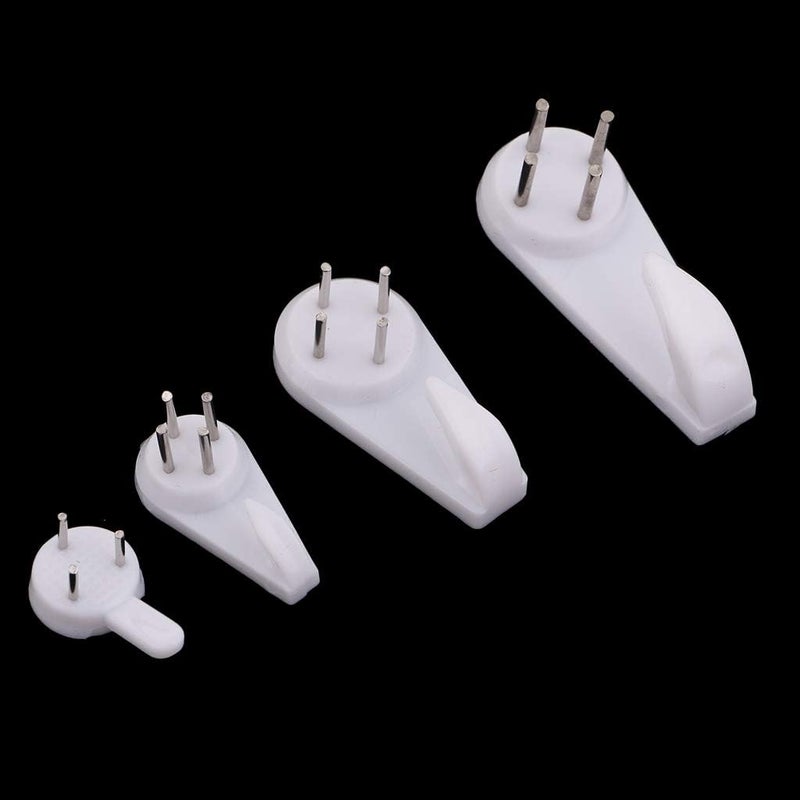 klarako Large Small Mixed White Plastic Non Trace Hardwall Drywall Picture Hanger Hook  Pack of 40 22mm  43mm - Image 5