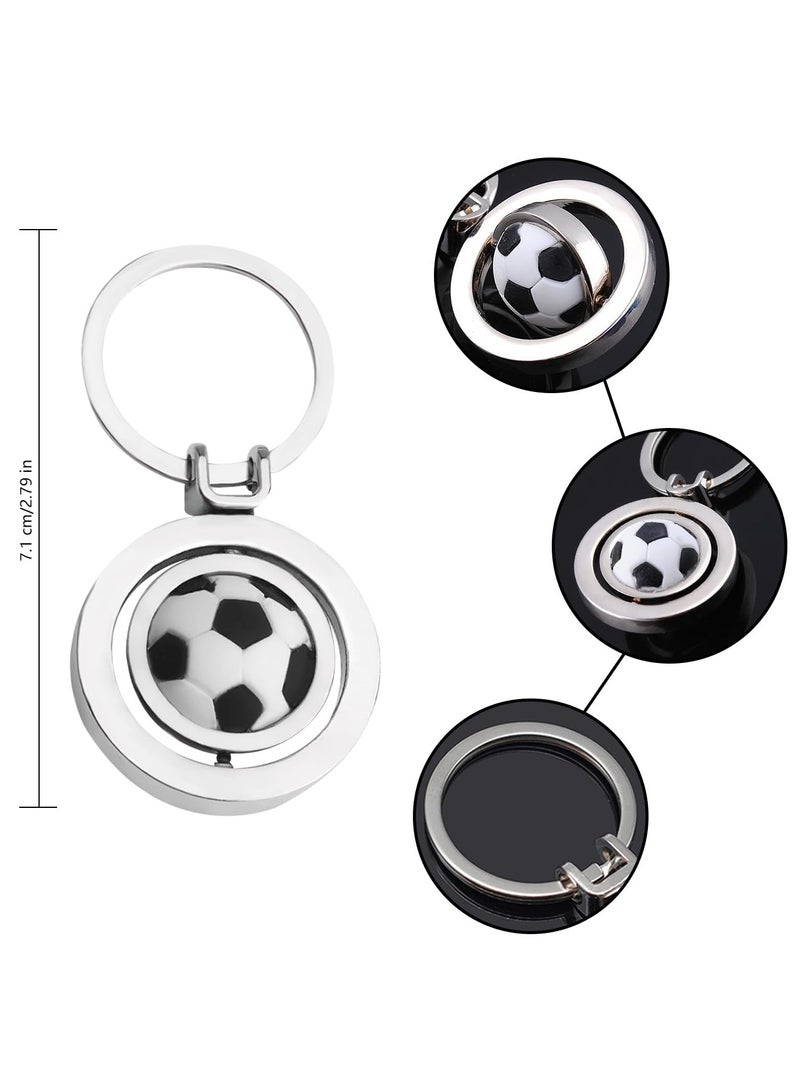SUNSAR 2Pcs Rotation Football Keychain Mini Soccer Keychain Fashion Gift Sport Key Chains Creative Gift Party Favors - Image 2