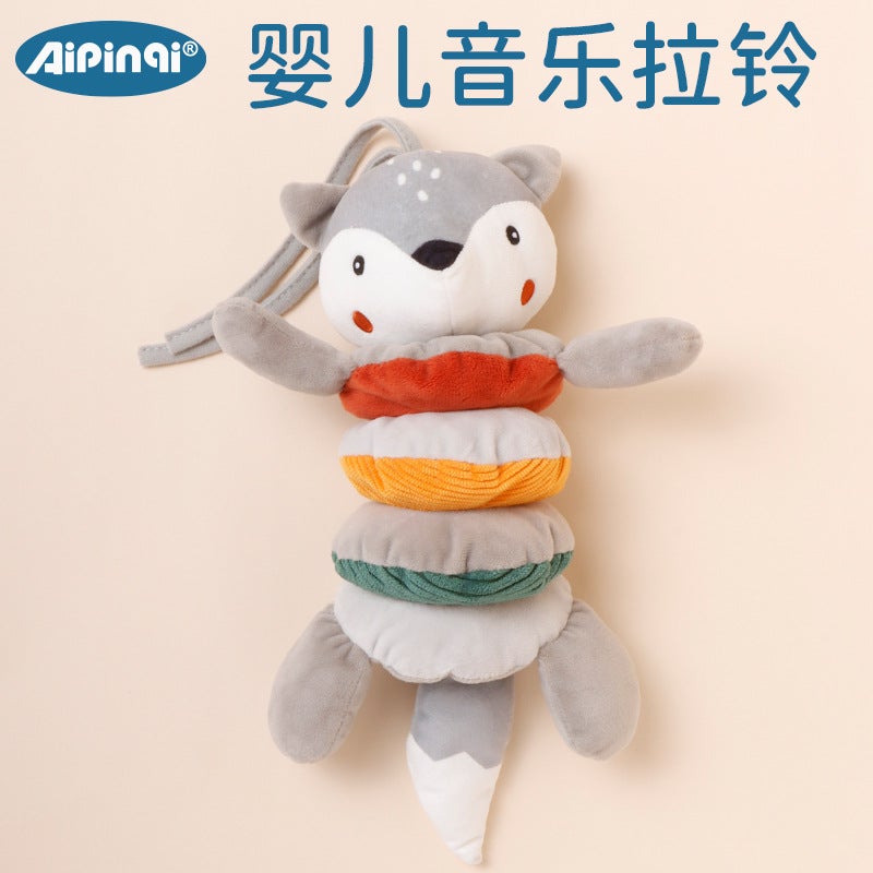 Aipinqi Baby Early Education Pull-String Musical Octagon Plush Toy - Bed Hanging, Perfect for Infants (0-3 Years) - Image 1