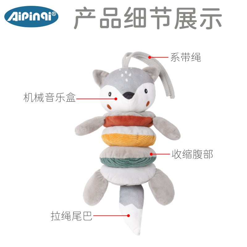 Aipinqi Baby Early Education Pull-String Musical Octagon Plush Toy - Bed Hanging, Perfect for Infants (0-3 Years) - Image 2