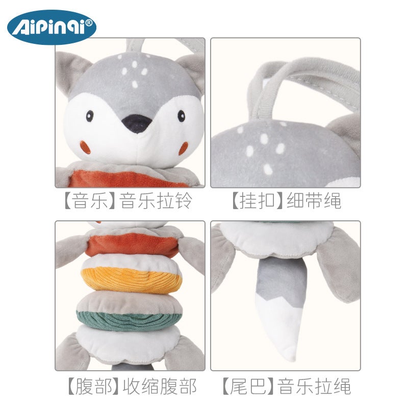 Aipinqi Baby Early Education Pull-String Musical Octagon Plush Toy - Bed Hanging, Perfect for Infants (0-3 Years) - Image 3