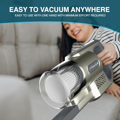 INAAM Cordless Vacuum Cleaner for Bed, Sofa & Carpet | UV Light Sterilization with 10,000 PA, Powerful Suction Mite Remover | HEPA Filter | Handheld Anti-Dust Cleaner for Pet Hair, Allergens & More - Image 5