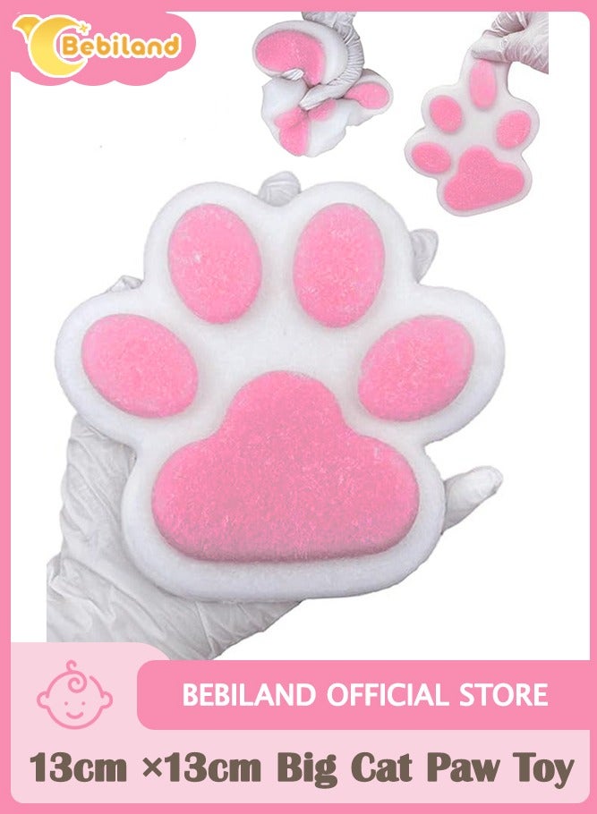 بيبي لاند لعبة إسفنجية على شكل مخلب قطة كبيرة مقاس 13 سم × 13 سم، إسفنجية كبيرة الحجم للعائلة، إسفنجية لطيفة وناعمة من السيليكون على شكل مخلب قطة كبيرة، ألعاب حسية لتخفيف التوتر هدايا للبالغين والأطفال - Image 1