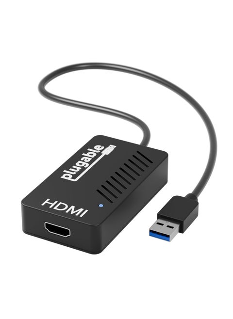 Plugable USB 3.0 to HDMI 4K DisplayLink Video Graphics Adapter for Multiple Monitors up to 3840x2160 Supports Windows, Mac, and ChromeOS