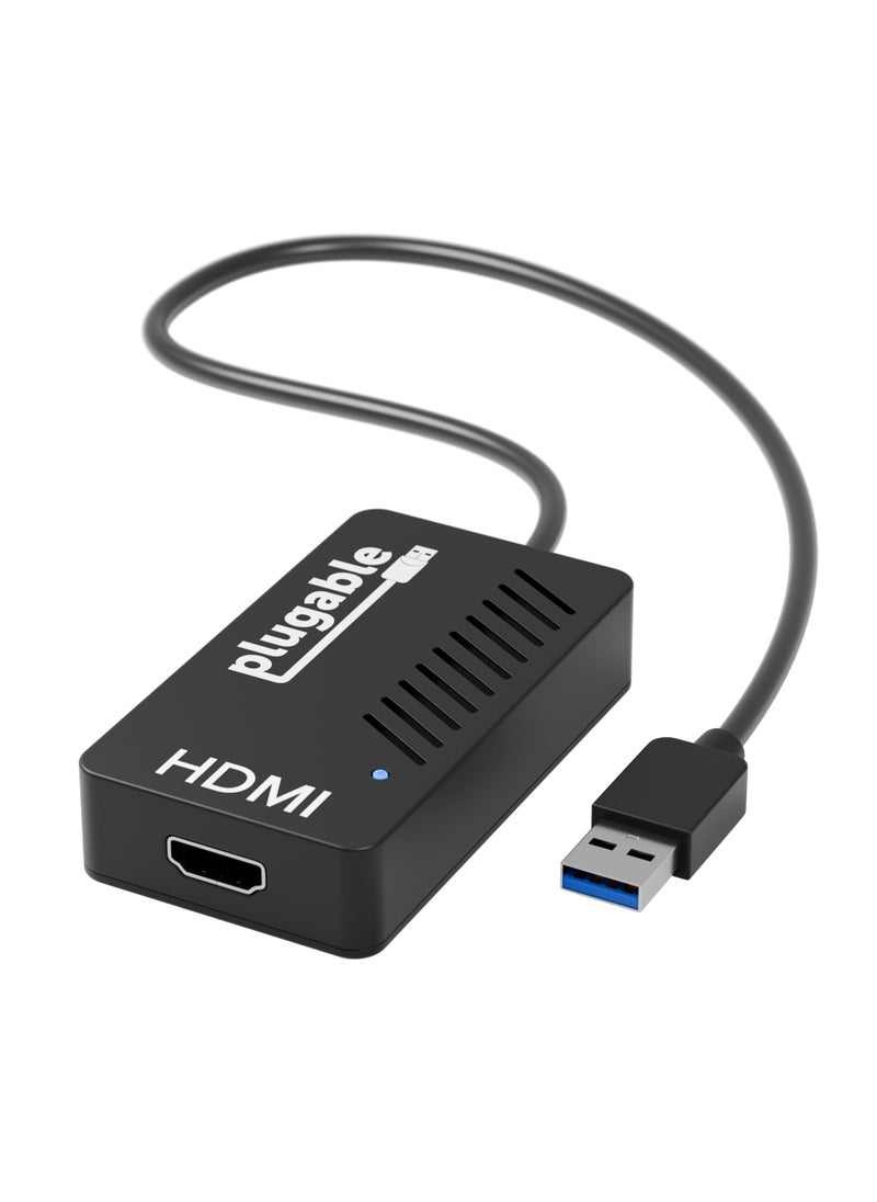 Plugable Plugable USB 3.0 to HDMI 4K DisplayLink Video Graphics Adapter for Multiple Monitors up to 3840x2160 Supports Windows, Mac, and ChromeOS  - Image 1