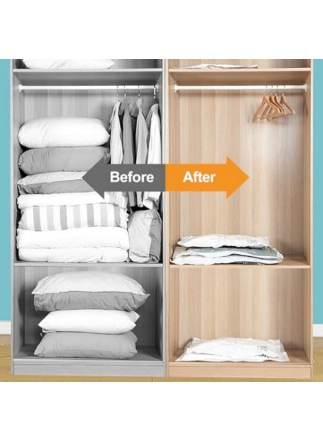 GGEROU Vacuum Storage Bags Set with Electric Pump, Space Saver Sealer Bags, Airtight Compression Bags for Clothes, Pillows, Comforters, Blankets, Bedding 70x50cm  - Image 2