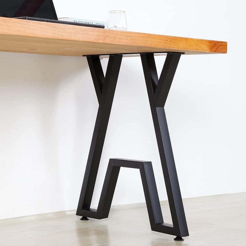 Dcloud Dcloud Furniture Legs Modern Heavy Duty Tall Black Metal Iron Desk Legs RiserBench Furniture Legs for Coffee Table Dining Legs Set of 2 2801A  - Image 5