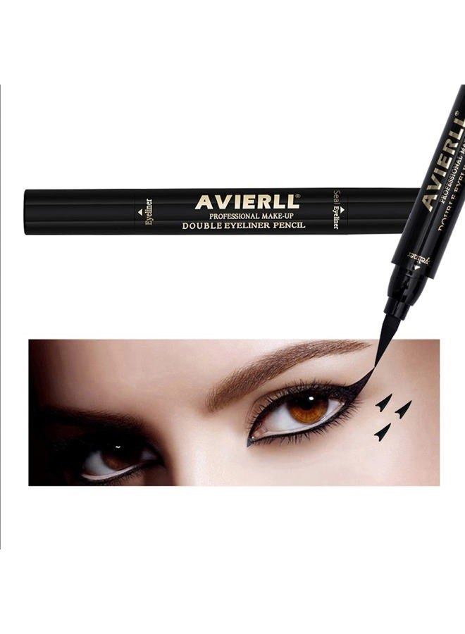 Avierll Winged Eyeliner Stamp-2 Pens, Smudge Proof Waterproof Long Lasting quick flick wingliner, Vamp Style Wing Eye Liner Pen Black (Left and Right) - Image 2
