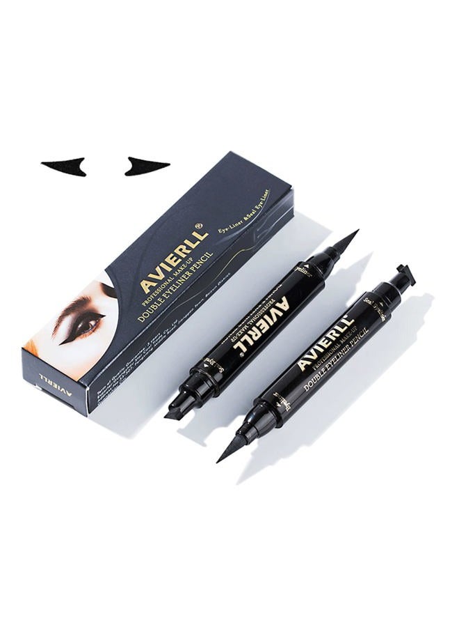 Avierll Winged Eyeliner Stamp-2 Pens, Smudge Proof Waterproof Long Lasting quick flick wingliner, Vamp Style Wing Eye Liner Pen Black (Left and Right) - Image 1