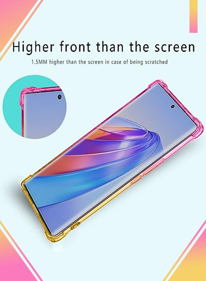 Honor X9a 5G / Honor Magic5 Lite 5G Case Slim Shock Absorption Flexible TPU Soft Edge Bumper with Reinforced Corners Multicolor Gradient Protective Cover - Image 5