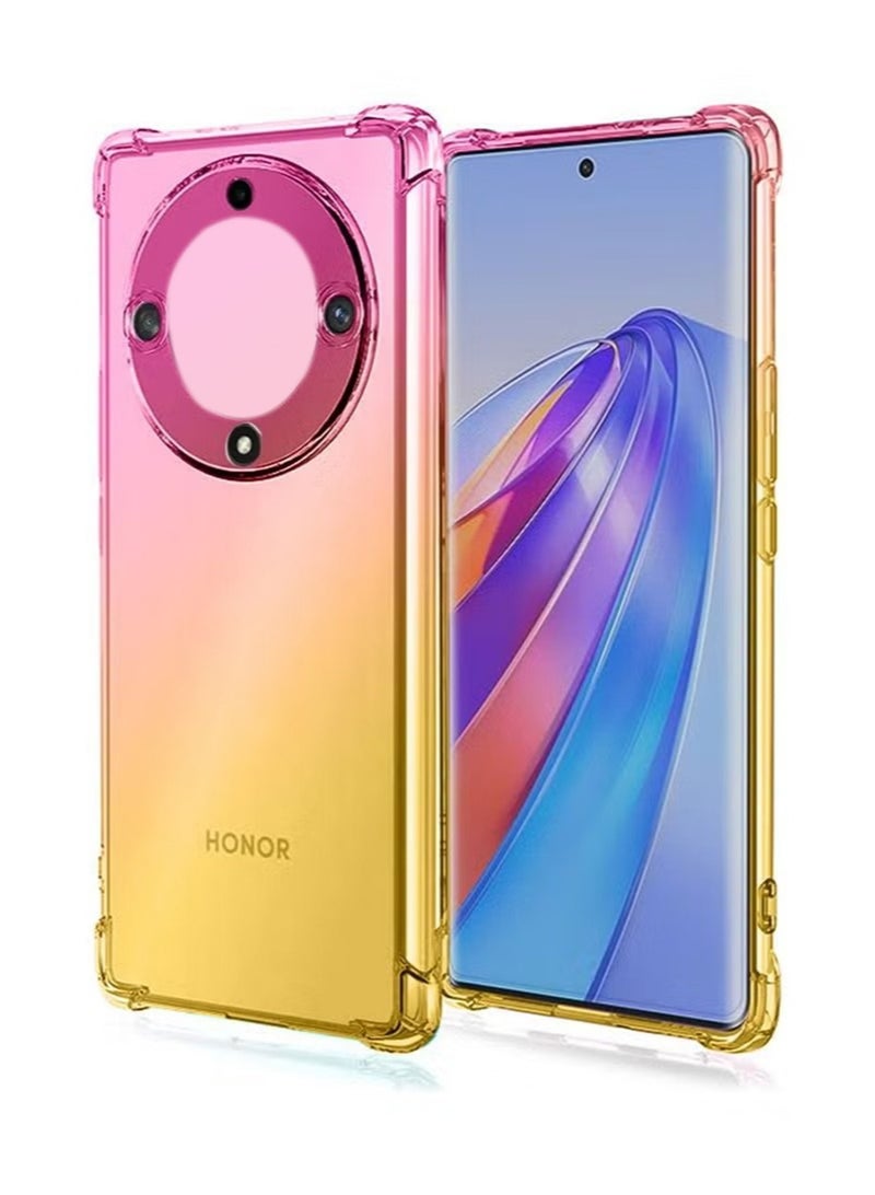 Honor X9a 5G / Honor Magic5 Lite 5G Case Slim Shock Absorption Flexible TPU Soft Edge Bumper with Reinforced Corners Multicolor Gradient Protective Cover - Image 1