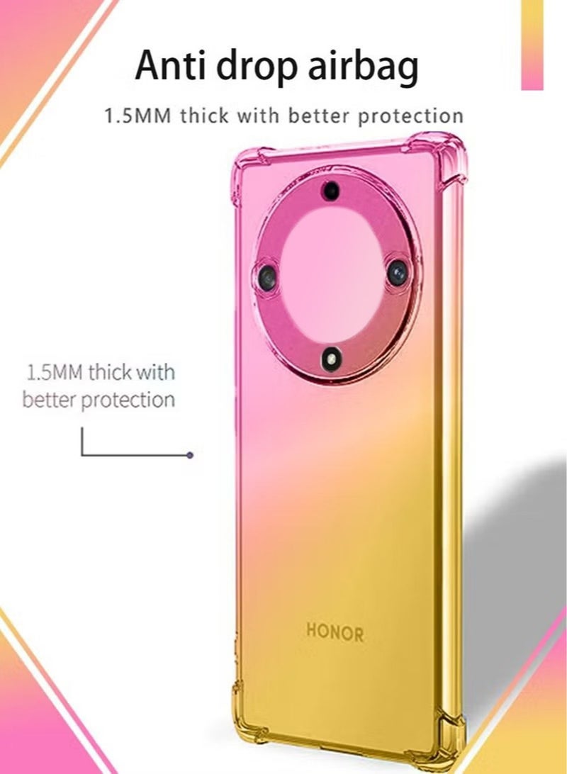 Honor X9a 5G / Honor Magic5 Lite 5G Case Slim Shock Absorption Flexible TPU Soft Edge Bumper with Reinforced Corners Multicolor Gradient Protective Cover - Image 4