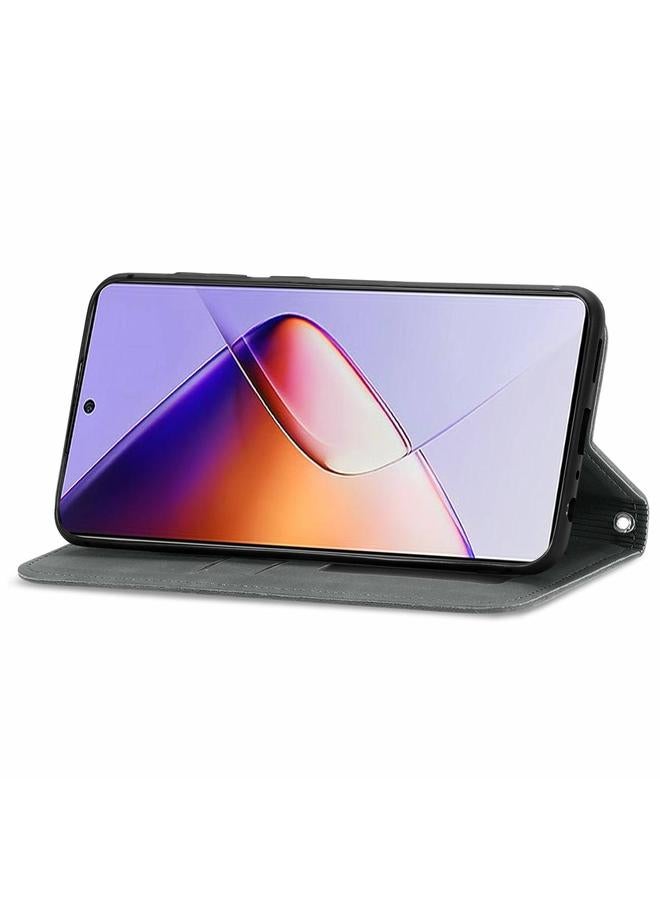 زبون جراب هاتف Infinix Note 40 بتصميم كلاسيكي من الجلد مع غطاء مغناطيسي قابل للطي - Image 4