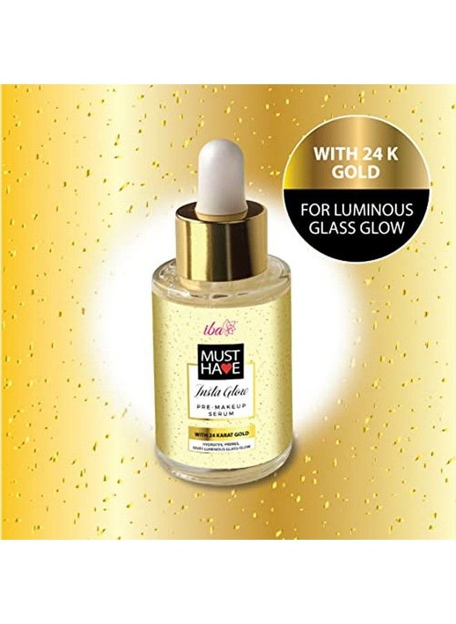Iba Must Have Insta Glow Premakeup Serum L With 24K Gold L Hydrates Primes Gives Luminous Glass Glow  - Image 3