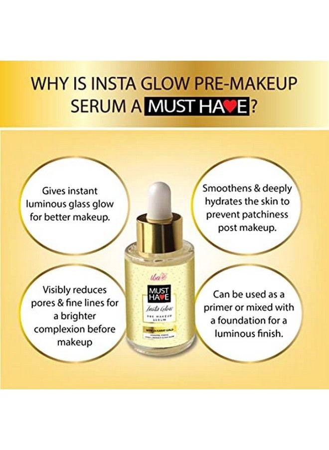 Iba Must Have Insta Glow Premakeup Serum L With 24K Gold L Hydrates Primes Gives Luminous Glass Glow  - Image 4
