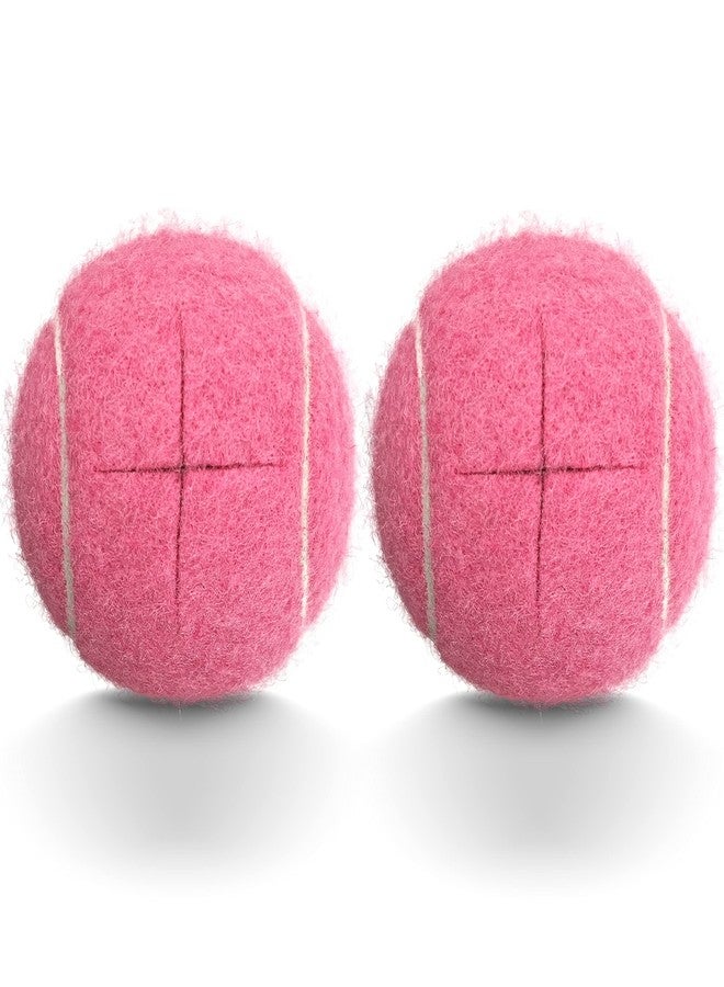 HPWFHPLF 2PCS Precut Tennis Balls for Walkers, Heavy Duty Long Lasting Glide Balls - Precut for Easy Installation, Universal Felt Pads for Walker Legs & Furniture, Floor Protectors (Pink) - Image 1