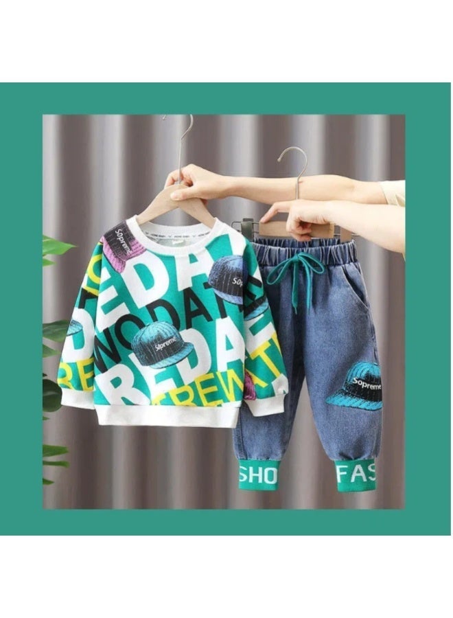 مجموعة ملابس أطفال غير رسمية لفصلي الربيع والخريف - Image 4