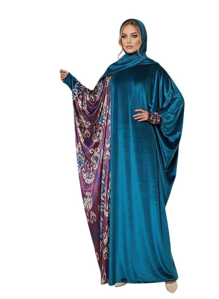 Side Art Design Isdal - Oriental Elegance With A Modern Touch With Separate Veil (Free Size)