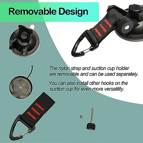 Pioleackflew 4Pcs Heavy Duty Suction Cup with Security Hooks - Outdoor Strong Suction Cups Multipurpose Car Camping Accessories Suction Cup Anchor for Car Awning Boat Camping Trap Tie Down - Image 4