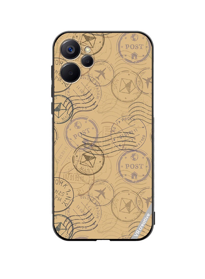 VR CREATIVE Protective Case Cover For Realme 9i 5G Postal Stamps Design Multicolour - Image 1