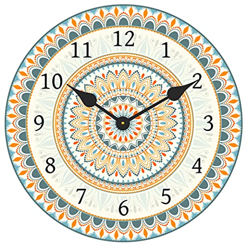REAL ART Decorative Analog Wall Clock 11" -1 Pc Gift Packing Multicolor (Design 3) - Image 1
