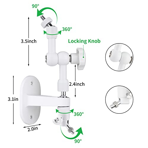 ALERTCAM 2-in-1 Wall Mount for Arlo Solar Panel and Arlo Pro/Pro 2/Pro 3/Pro 4/Ultra Security Camera, Adjustable Angle to Get Maximum Sunlight for Your Solar Panel - Image 2