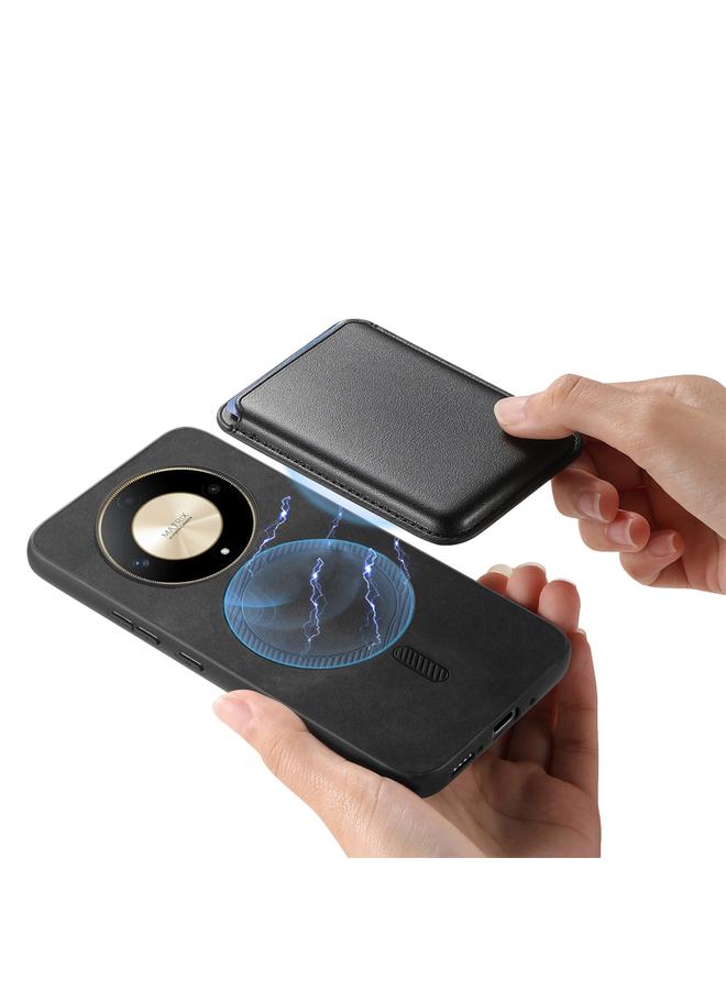 S-TOP Case For Honor X9b / Magic6 Lite 5G Retro Magsafe Card Bag PU Back Cover Phone Case - Image 4