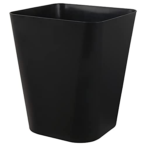 Heagoale Small Bathroom Trash Can Plastic Garbage Can Square Waste Basket Trash Bins Container Bins for Bathroom Office Dorm Room Home Office Under Desk Kitchen Bedroom 3 Pack Black - Image 3