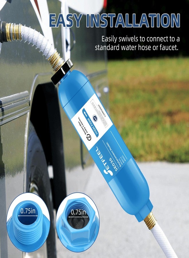 SETFEEL RV Water Filter, NSF Certified Inline Hose Water Filter for Garden and Camper, Reduces Chlorine, Bad Taste, Odor, 3-Pack of RV Inline Water Filters with 3 Flexible Hose Protectors - Image 5