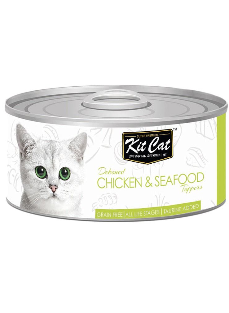 Kit Cat 24PC Kit Cat Chicken And Seafood Topper Wet Food For Cats 80g - Image 2