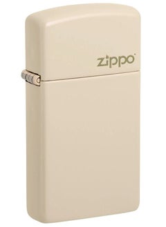 Zippo Slim Flat Sand Zippo Logo Windproof Lighter  - Image 1