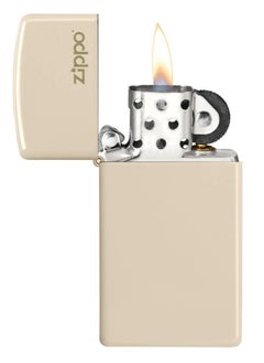 Zippo Slim Flat Sand Zippo Logo Windproof Lighter  - Image 3