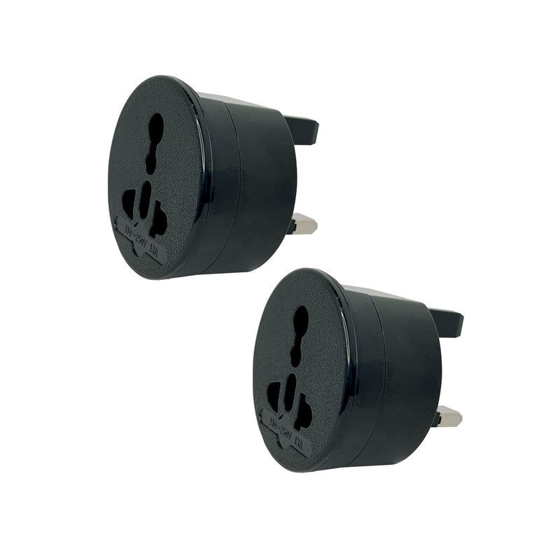 MX UK Plug Type G Universal Travel Adapter 3 Pin Round Shape Travel Power Plug Converter Compatible in UK Countries Dubai Hong Kong Singapore UK Adapter for Indian Flat Pin Socket - Image 1