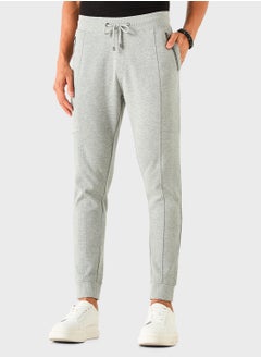 Iconic Iconic Textured Joggers with Drawstring Closure an  - Image 1