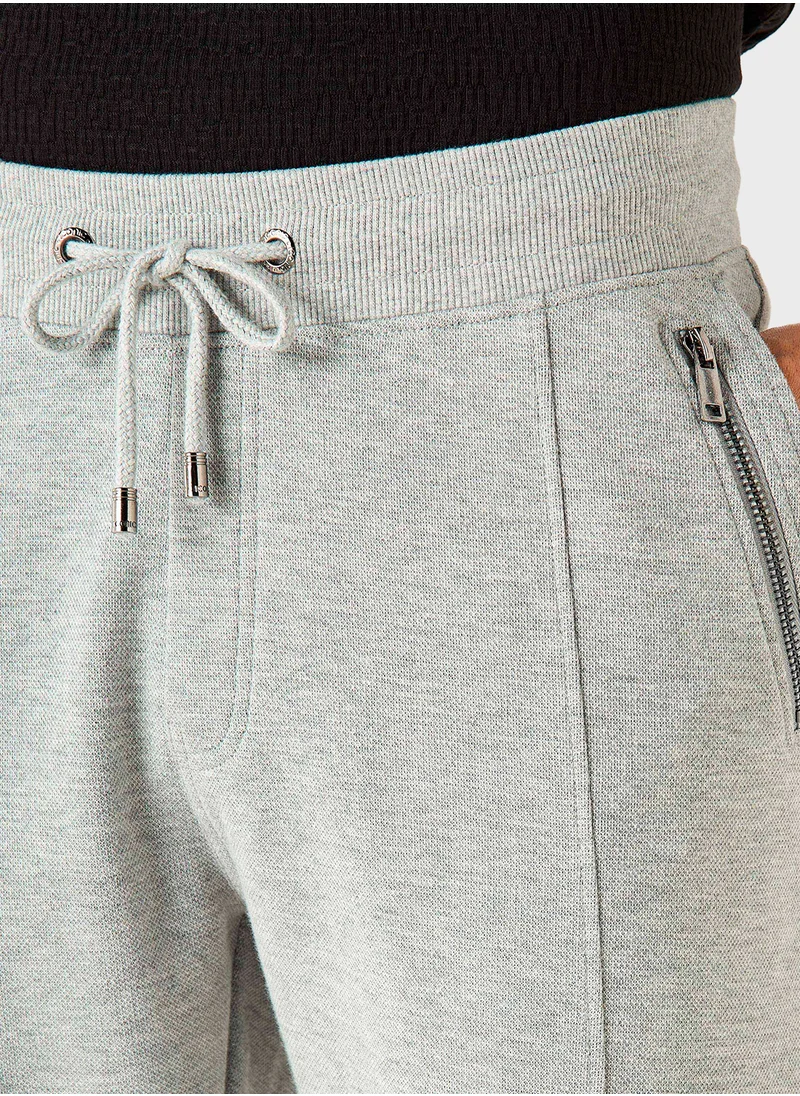 ايكونيك Iconic Textured Joggers with Drawstring Closure an