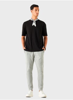 Iconic Iconic Textured Joggers with Drawstring Closure an  - Image 4